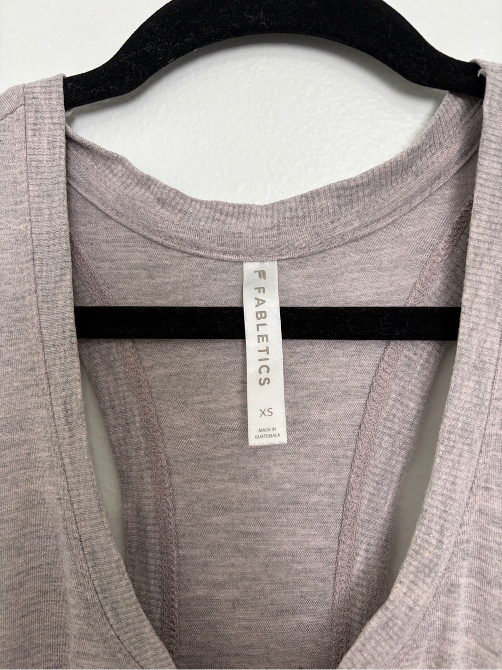Fabletics Light Gray Racerback Workout Tank Top XS - Picture 2 of 3
